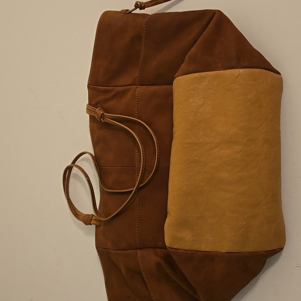✔️Lucky Brand Brown Leather Tulip Tote - Picture 4 of 10